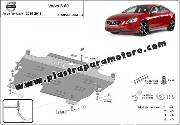 Piastra paramotore di alluminio Volvo S60