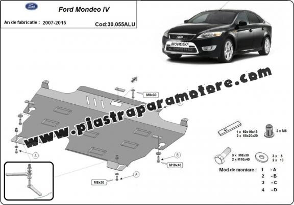 Piastra paramotore di alluminio Ford Mondeo 4