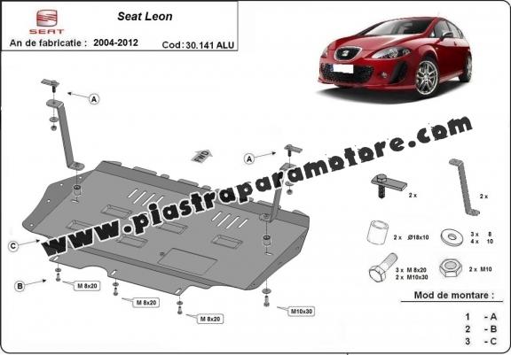 Piastra paramotore di alluminio Seat Leon Mk2
