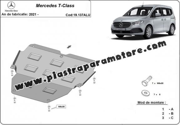 Piastra paramotore di alluminio Mercedes T-Class