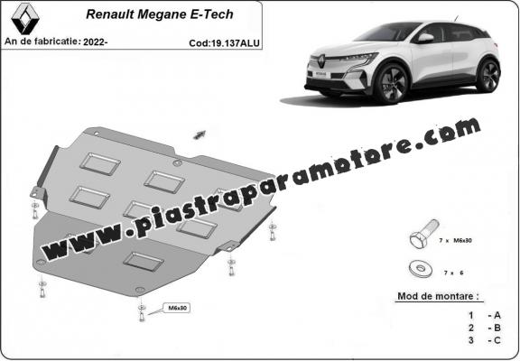 Piastra paramotore di alluminio Renault Megane E-Tech