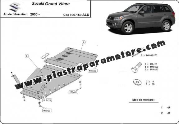Protezione di alluminio per la ripartitore e il cambio Grand Vitara 2