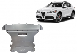 Piastra paramotore di alluminio Alfa Romeo Stelvio