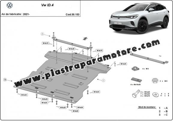 Piastra paramotore di acciaio Volkswagen ID 4