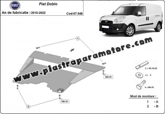Piastra paramotore di acciaio Fiat Doblo