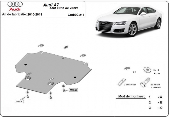 Protezione di acciaio per il cambio Audi A7