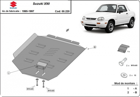 Protezione di acciaio per il cambio Suzuki X90