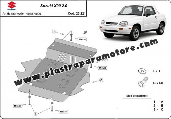 Piastra paramotore di acciaio Suzuki X90 2.0