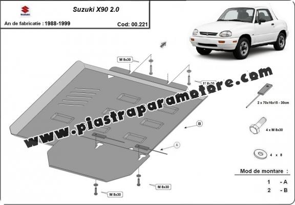 Protezione di acciaio per il cambio Suzuki X90 2.0