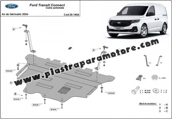 Piastra paramotore di acciaio Ford Transit Connect-  cambio automatico