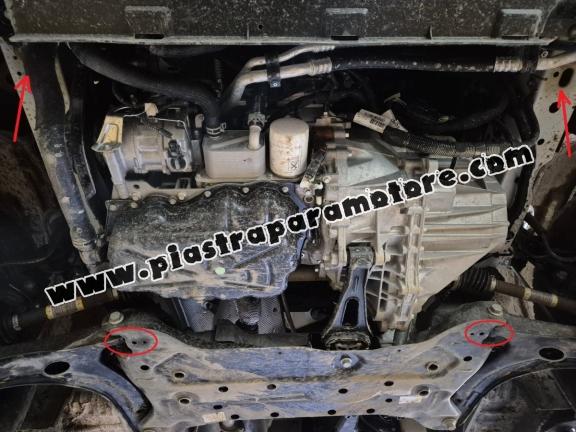 Piastra paramotore di alluminio Ford Transit Custom - FWD