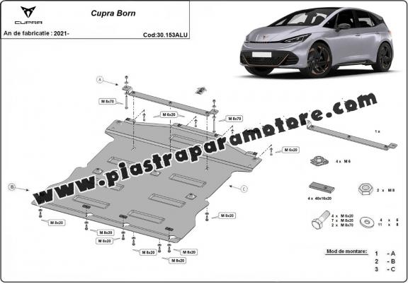 Piastra paramotore di alluminio Cupra Born