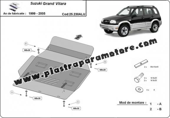 Piastra paramotore di alluminio Suzuki Grand Vitara Piastra paramotore di alluminio Suzuki Grand Vitara
