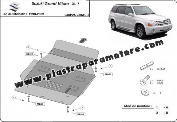 Piastra paramotore di alluminio Suzuki Grand Vitara XL7 Piastra paramotore di alluminio Suzuki Grand Vitara XL7