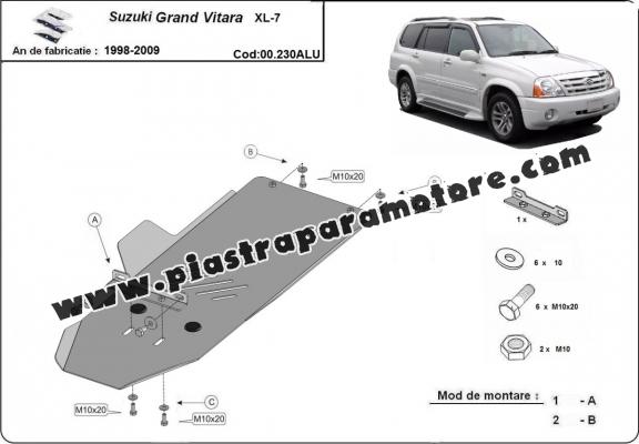 Protezione di alluminio  per il cambio Suzuki Grand Vitara XL7 Protezione di alluminio  per il cambio Suzuki Grand Vitara XL7