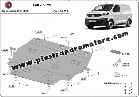 Piastra paramotore di acciaio Fiat Scudo