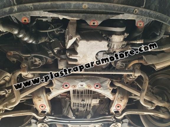 Piastra paramotore di acciaio Audi A6 Allroad 2 - avec latéraux