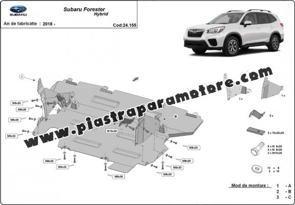 Protezione di acciaio per il differenziale  Subaru Forester