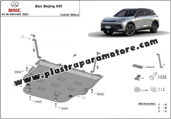 Piastra paramotore di alluminio BAIC Beijing X55