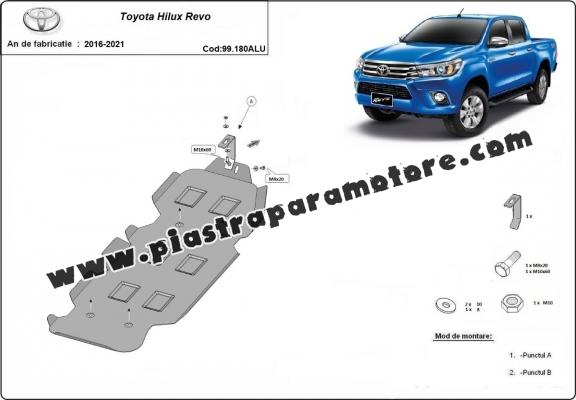 Protezione di alluminio per il serbatoio Toyota Hilux Revo
