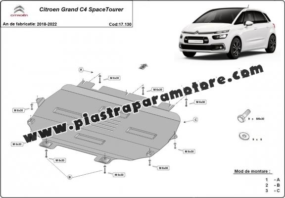 Piastra paramotore di acciaio Citroen Grand C4 SpaceTourer