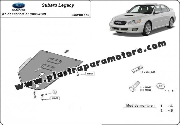 Protezione di acciaio per il cambio manuale Subaru Legacy