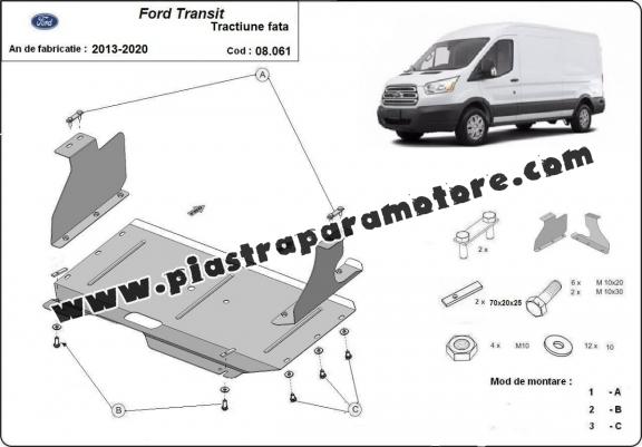 Piastra paramotore di acciaio Ford Transit - FWD