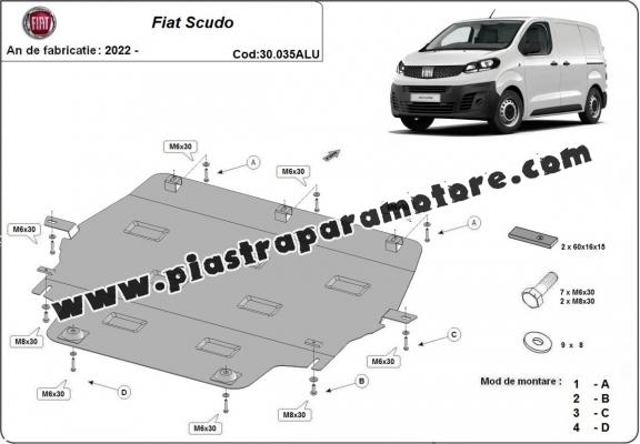 Piastra paramotore di Alluminio Fiat Scudo
