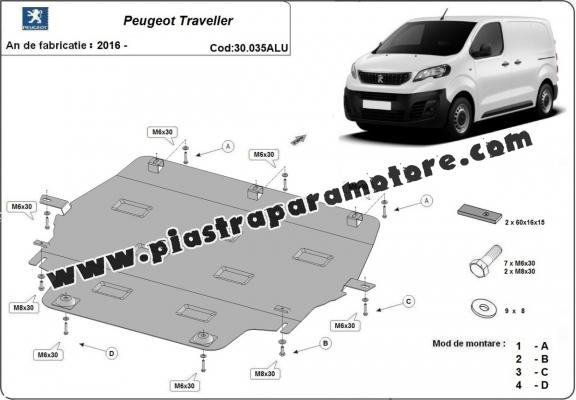Piastra paramotore di Alluminio Peugeot Traveller