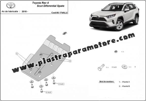 Protezione di alluminio per il differenziale  Toyota Rav4