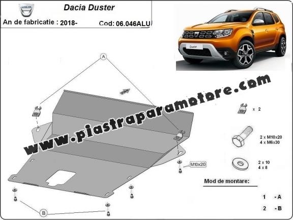 Piastra paramotore di alluminio Dacia Duster