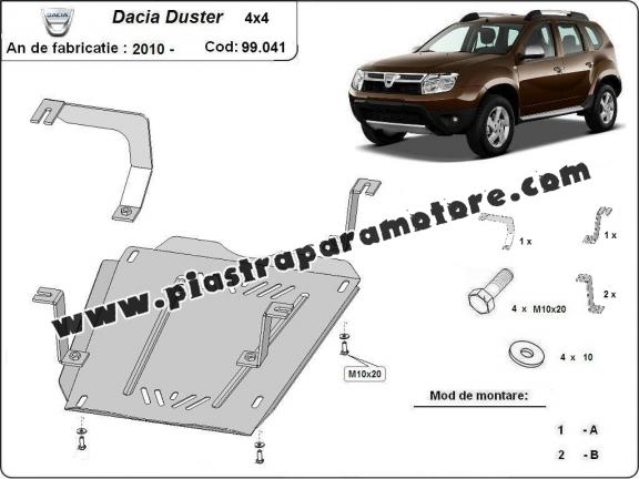 Protezione di alluminio per il serbatoio Dacia Duster
