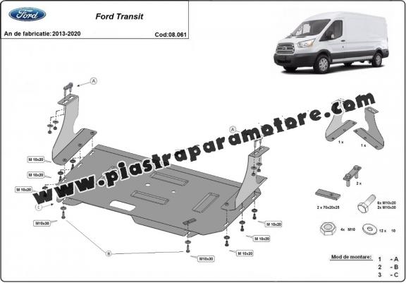 Piastra paramotore di acciaio Ford Transit - FWD