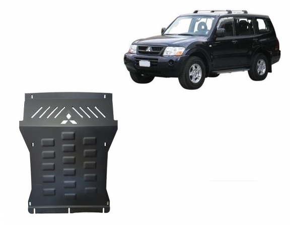 Piastra paramotore di acciaio Mitsubishi Pajero 3 (V60, V70) Vers 2.0
