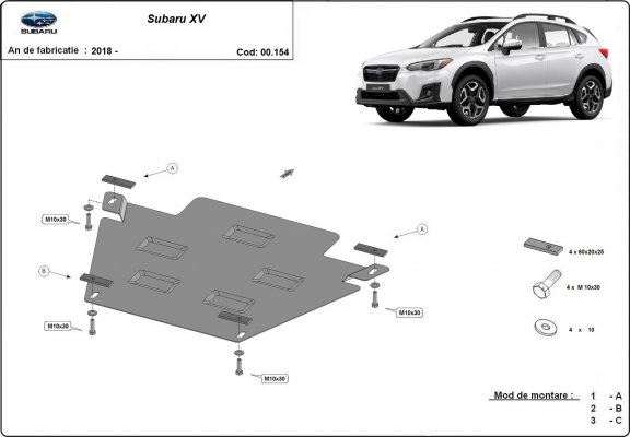 Protezione di acciaio per il cambio Subaru XV