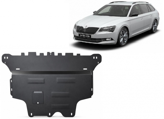 Piastra paramotore di acciaio Skoda Superb - cambio automatico