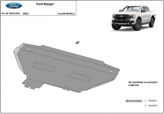 Protezione di alluminio per il radiatore Ford Ranger