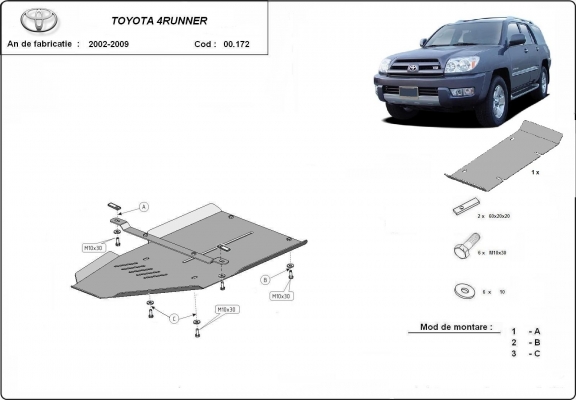 Protezione di acciaio per il cambio Toyota 4Runner