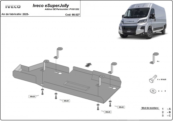Protezione di acciaio per il AdBlue Iveco eSuperJolly