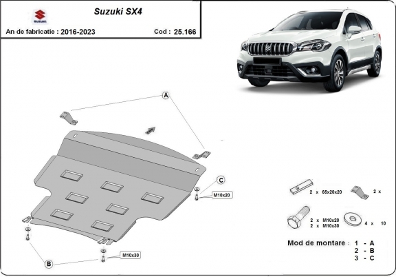 Piastra paramotore di acciaio Suzuki SX4