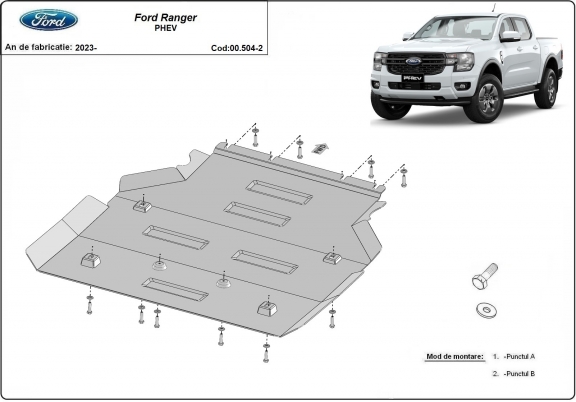 Protezione di acciaio per il cambio Ford Ranger