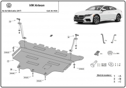 Piastra paramotore di acciaio VW Arteon 