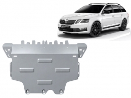 Piastra paramotore di alluminio Skoda Octavia 3
