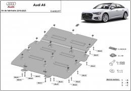 Piastra paramotore di acciaio Audi A6