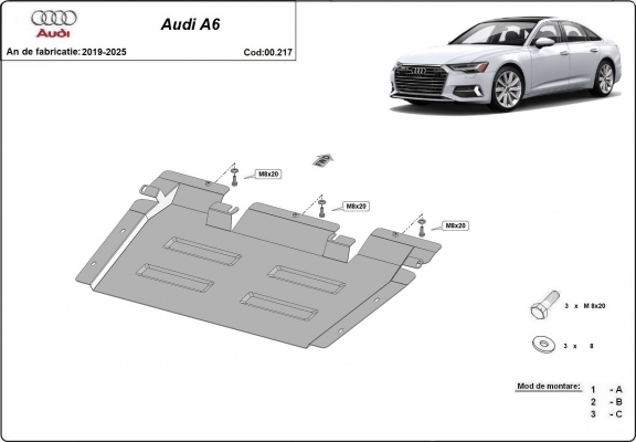 Protezione di acciaio per il cambio Audi A6 A6