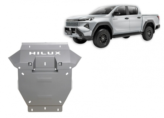 Piastra paramotore di alluminio Toyota Hilux