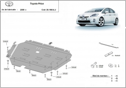 Piastra paramotore di alluminio Toyota Prius