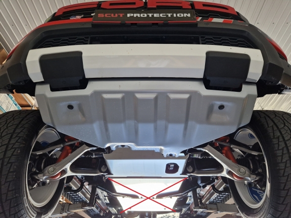 Piastra paramotore di alluminio Ford Ranger