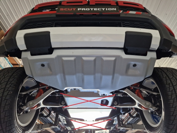 Protezione di alluminio  per il cambio Ford Ranger