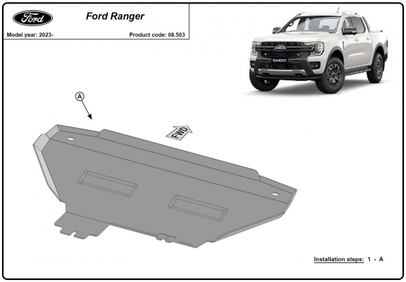Protezione di acciaio per il radiatore Ford Ranger